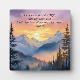 Photo Montagne Sunset Christian Plaque