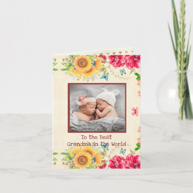 Photo Mothers Day for Grandmothers Holiday Card (Front)