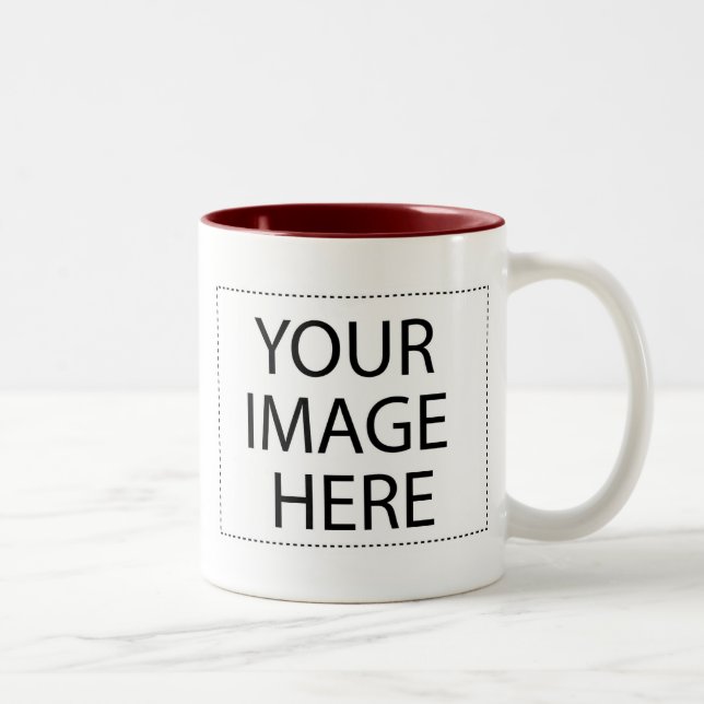 Photo mug - burgundy maroon template 15oz (Right)