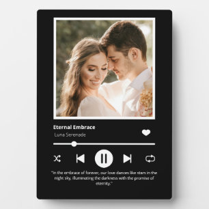 Photo Music Player Personalized Black Plaque