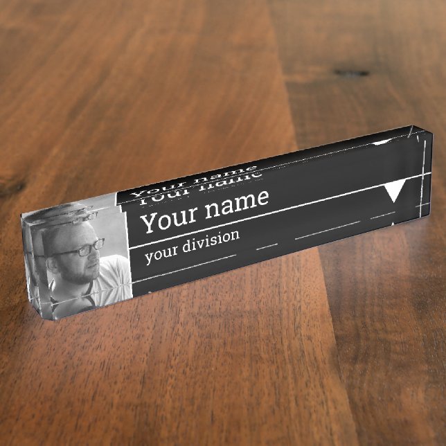 Photo name and division nameplate (Side)