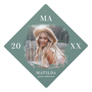 Photo name and year of graduation cap topper