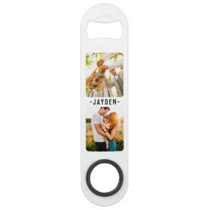 Photo & Name Double Sided Bottle Opener Bar Key