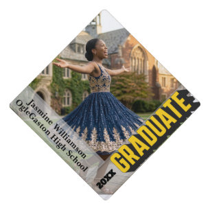 Photo Name Graduation Cap Tassel Topper
