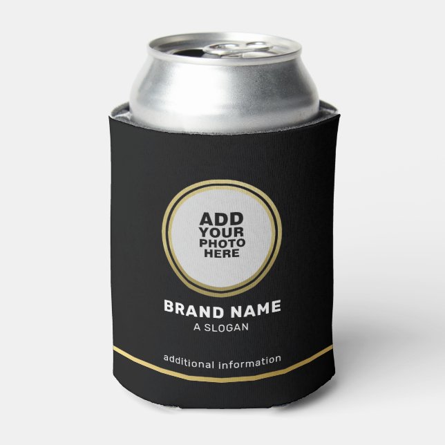Photo Name Identify Black Can Cooler (Can Front)
