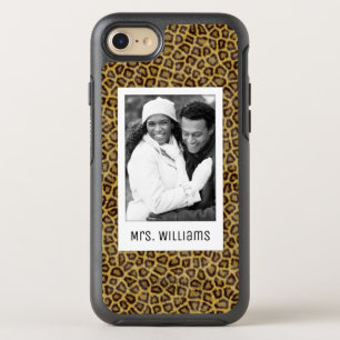 Photo & Name Leopard Fur OtterBox Symmetry iPhone 8/7 Case