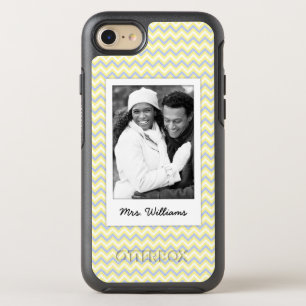 Photo & Name Pastel Chevron Pattern OtterBox Symmetry iPhone 8/7 Case