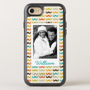 Photo & Name Pattern with moustache OtterBox Symmetry iPhone 8/7 Case