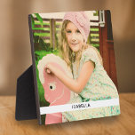 Photo & Name Plaque With Stand Template<br><div class="desc">Personalized square photo and name on white. Includes built in stand at rear.</div>
