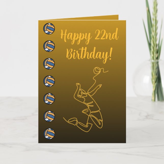 Photo Name Sentiment Sport Theme Volleyball Card (Front)