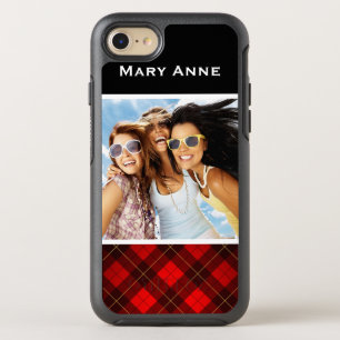 Photo & Name Wallace tartan background OtterBox Symmetry iPhone 8/7 Case