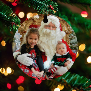 Photo Names Ages Personalize Gift Metal Ornament