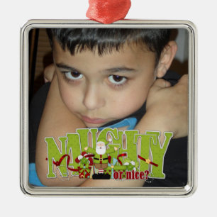 Photo Naughty ou Nice Ornement