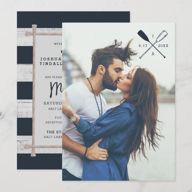 Photo nautique du FAIRE-PART DE MARIAGE | de (Devant / Derrière)