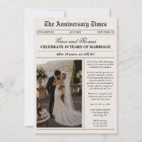 Photo Newspaper Anniversary Wedding