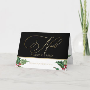 PHOTO Noel Watercolor Holly Red Berries Colorway Card