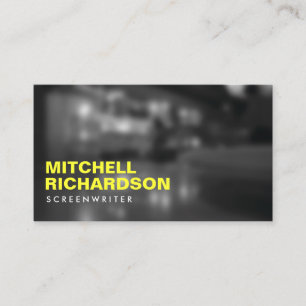 PHOTO NOIR d'ART avec le TYPE JAUNE carte de