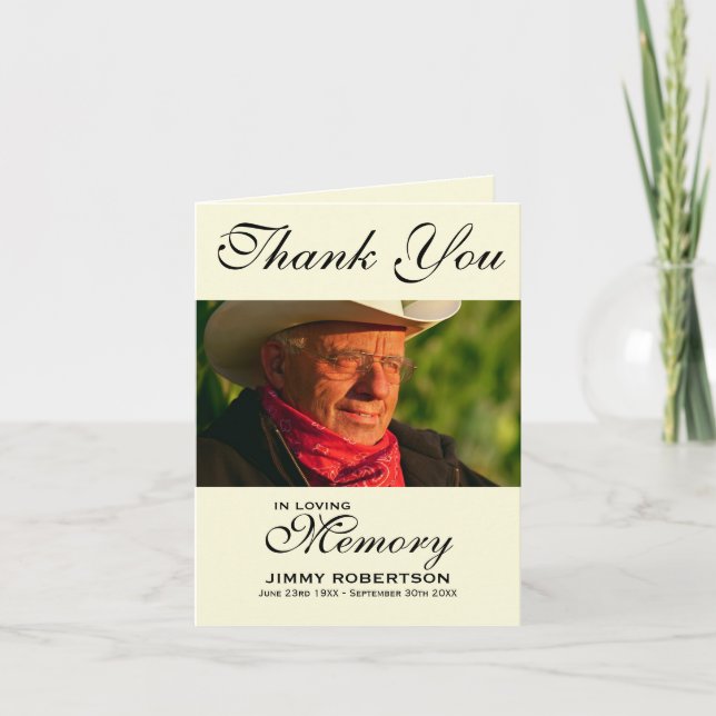 Photo noir et crème Sympathie Merci (Devant)