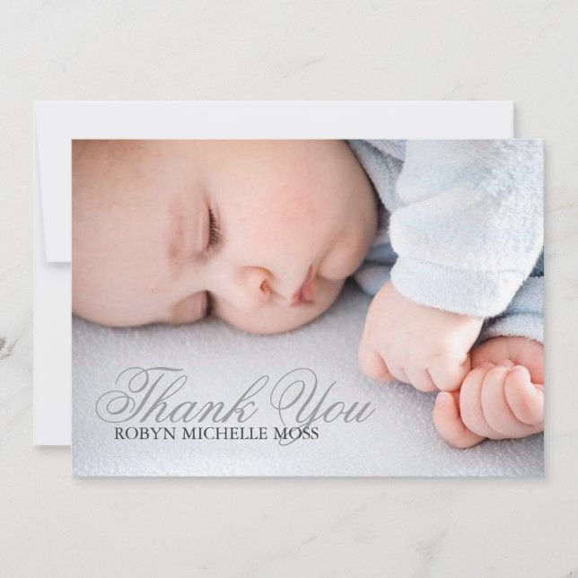 Photo nommée du carte de remerciements | de photo (Devant)
