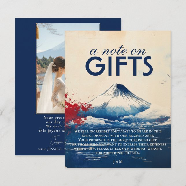 Photo Note on GIFTS Japonesque Harmony with Fuji Enclosure Card (Front/Back)
