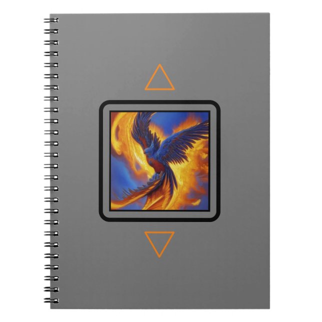 Photo Notebook Phoenix, Grey Cover Spiral Notebook (Front)