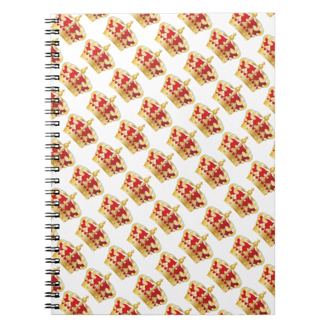 Photo Notebook/Red and Gold Crowns Notebook (Front)