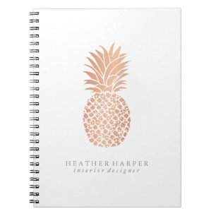 Photo Notebook - Rose Gold Pineapple