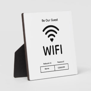 Photo Notre Guest Wifi Mot de passe Tabletop Plaque avec