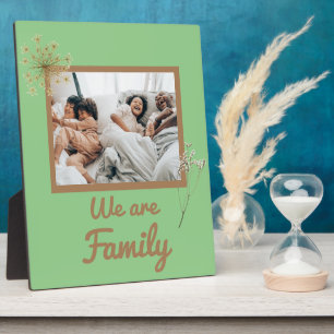 Photo nous sommes une famille Plaque de table 8x10 avec 