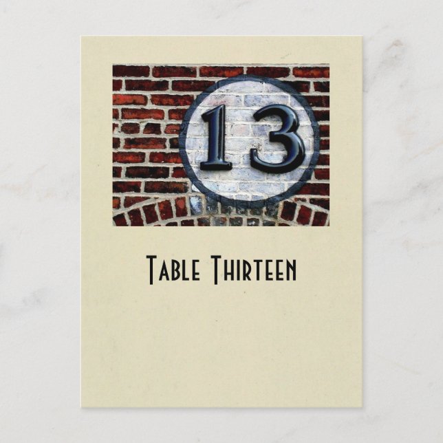 Photo number 13 table card (Front)