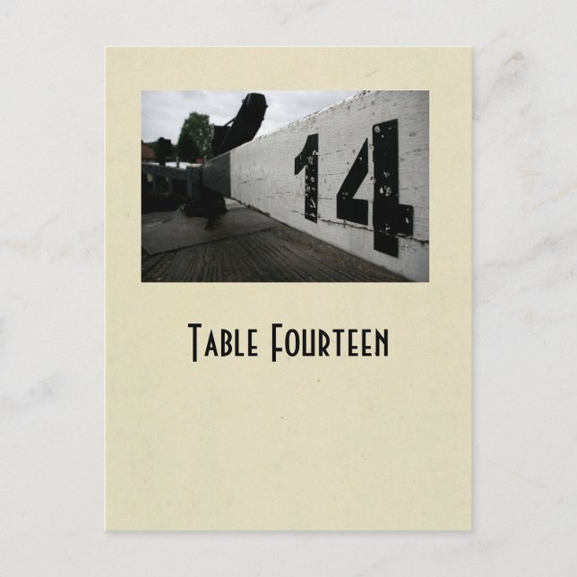 Photo number 14 table card (Front)