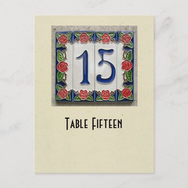 Photo number 15 table card (Front)