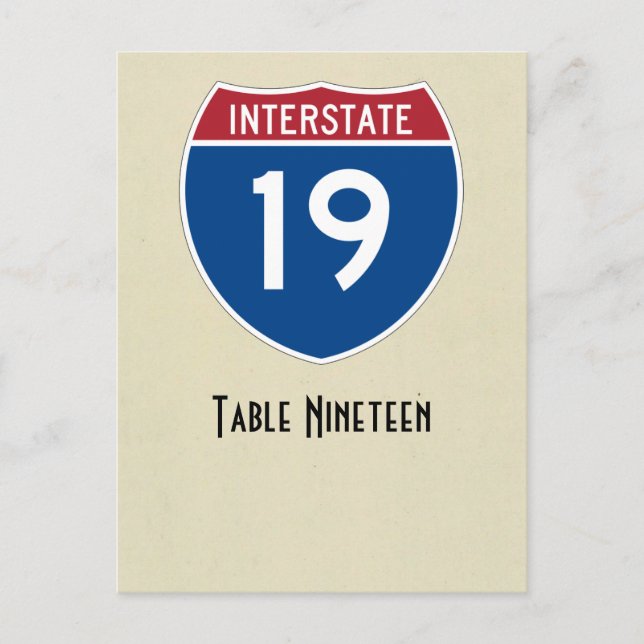 Photo number 19 table card (Front)