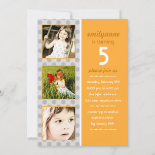 Photo numérique moderne Invitation d'anniversaire 