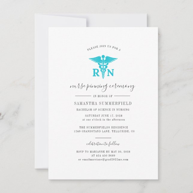 Photo Nurse Graduation Pinning Ceremony Invitation (Front)