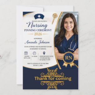 Photo Nursing Pinning Ceremony Invitation 2026 Edi