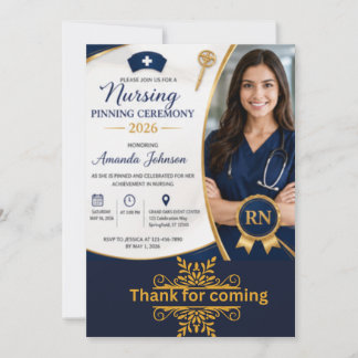 Photo Nursing Pinning Ceremony Invitation 2026 Edi
