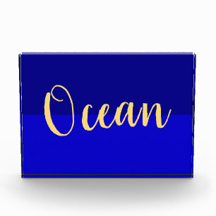 Photo OCEAN Moderne Deux Tons Bloc de Couleur Bleu Royal