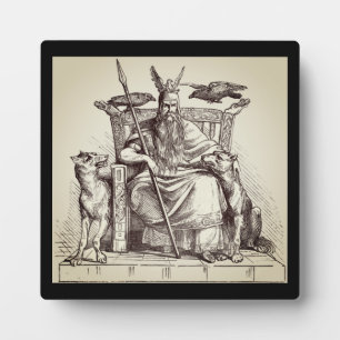 Photo Odin Tout Père Norse Dieu Viking Altar Plaque