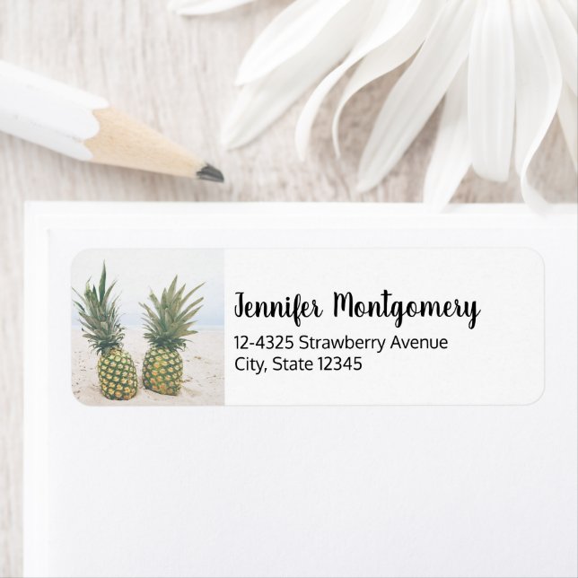 Photo of 2 Pineapples on a Beach (Insitu)