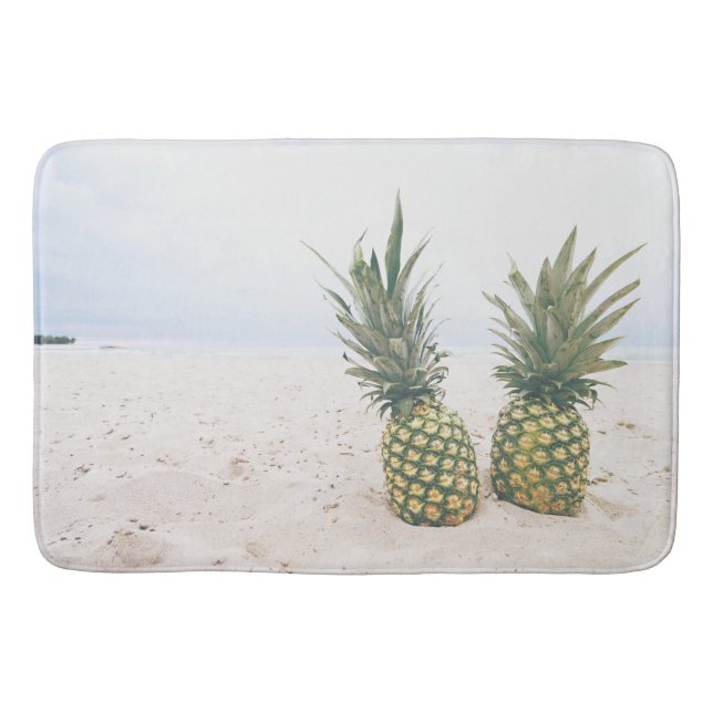Photo of 2 Pineapples on a Beach Bath Mat (Front)