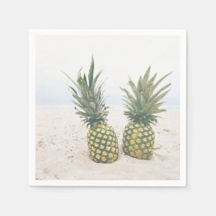 Photo of 2 Pineapples on a Beach Napkin