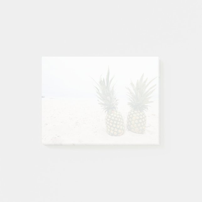 Photo of 2 Pineapples on a Beach Post-it Notes (Front)