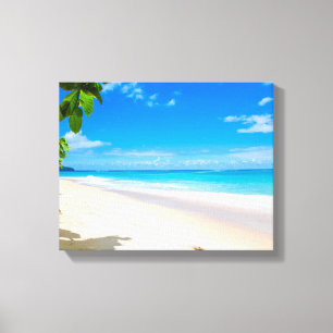Photo of a Beautiful Sunny Tropical Beach  Canvas Print