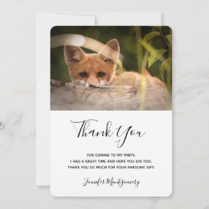 Photo of a Cute Little Fox Thank You