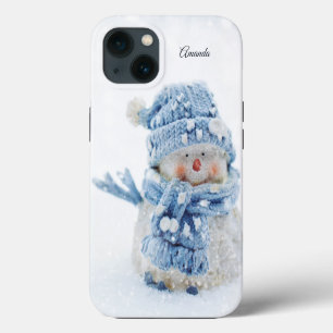 Photo of a Cute Snowman in Winter - Christmas  iPhone 13 Case