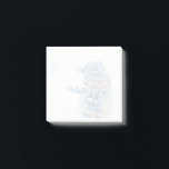 Photo of a Cute Snowman in Winter - Christmas Post-it Notes<br><div class="desc">Sticky notes with a cute photograph of a little snowman. Standing outside in the winter with snow falling all around. This cute little guy is dressed up in blue knitted hat and scarf. With a semi-transparent overlay so the image is faded and you can easily write over top.</div>