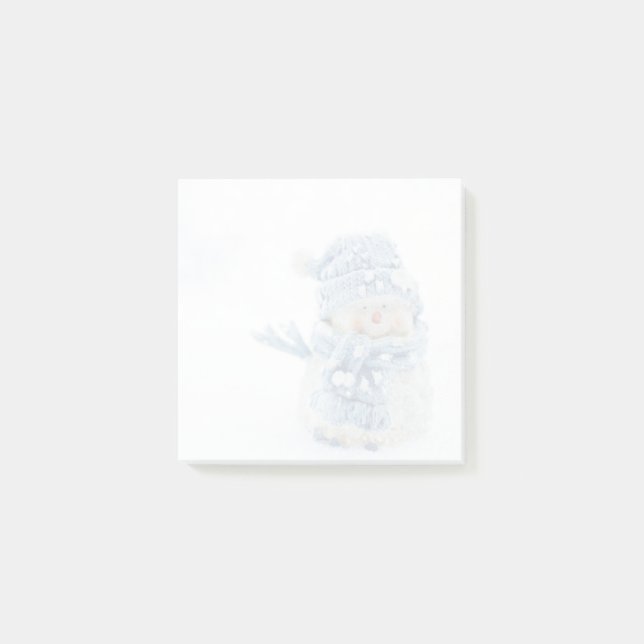 Photo of a Cute Snowman in Winter - Christmas Post-it Notes (Front)