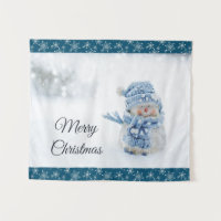 Photo of a Cute Snowman in Winter - Christmas