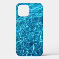 Photo of a macro bubbling blue clear sea water